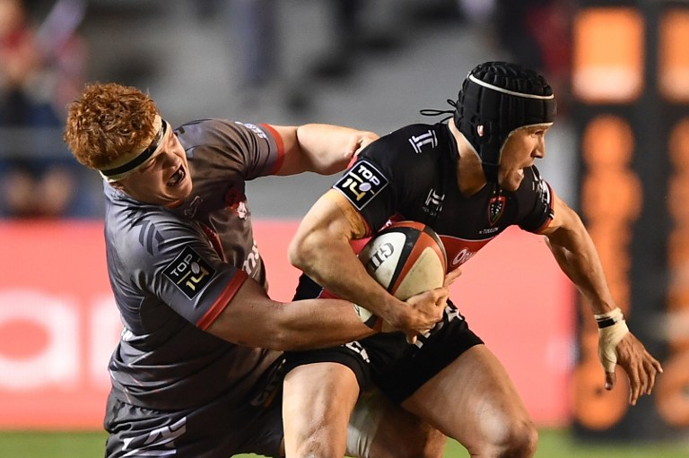 Les Toulonnais de Matt Giteau ont souffert avant de prendre le pas sur le LOU (Boris Horvat / AFP).