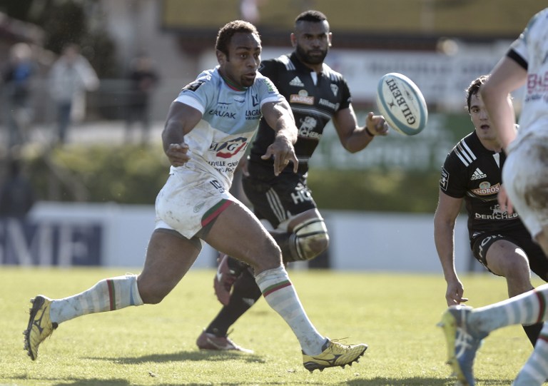 Le centre fidjien évoluait à Bayonne depuis 2012 (Gaizka Iroz / AFP).