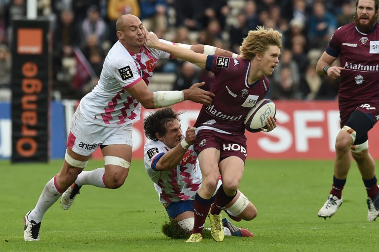 Au match aller, les Bordelo-Bèglais s'étaient imposés face aux Parisiens, 37-19 (Nicolas Tucat / AFP).