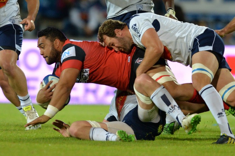 Le troisième-ligne d'Oyonnax, Nuku Swerling, rejoindra Grenoble à la fin de la saison (Nicolas Tucat / AFP).