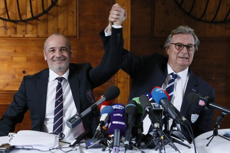 Thomas Savare et Jacky Lorenzetti renoncent à la fusion (Thomas Samson / AFP)