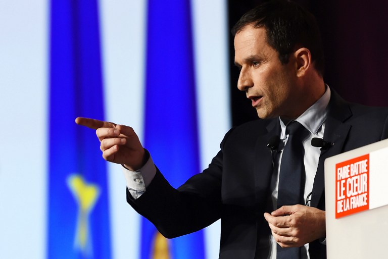 Benoît Hamon, candidat PS à l'élection présidentielle de 2017 (©Anne-Christine Poujoulat)