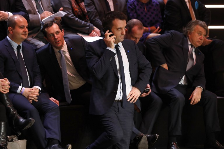 David Rachline, Nicolas Bay, Florian Philippot et Gilbert Collard (©PATRICK KOVARIK  - POOL  AFP)