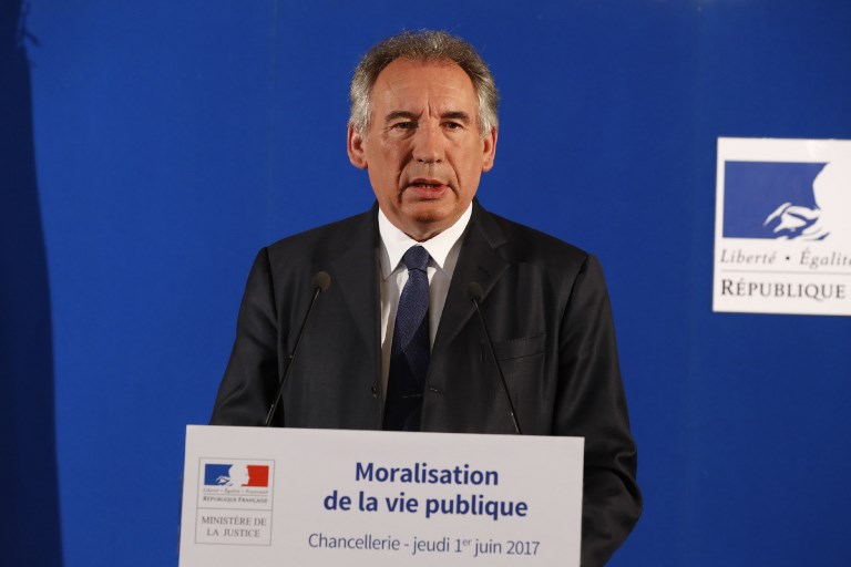 Le ministre de la Justice, et président du MoDem, François Bayrou