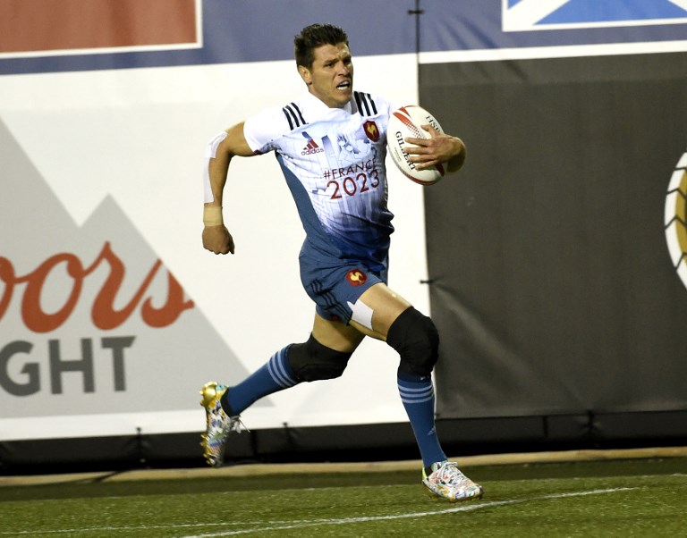 Les Bleus du 7 de Jeremy Aicardi se sont inclinés en quart de finale (David Becker / AFP).