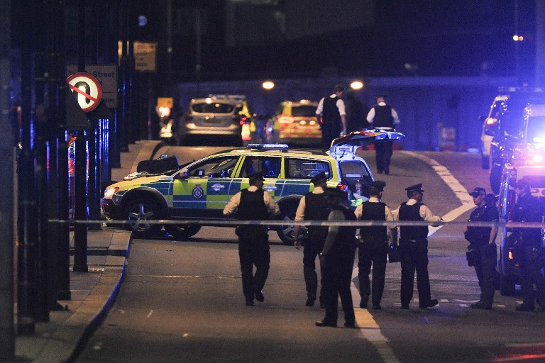 Des policiers à Londres lors de l'attentat du 3 juin 2017 ©DANIEL SORABJI - AFP