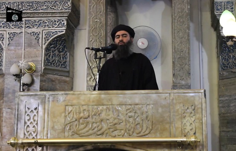 Abou Bakr Al-Baghdadi, chef de l'Etat Islamique (©AL-FURQAN MEDIA - AFP)