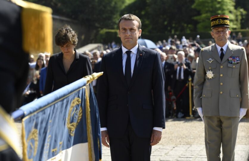 Emmanuel Macron au Mont Valérien, 18 juin 2017 (©Bertrand Guay - AFP)