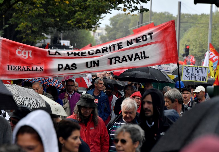 Manifestation contre la réforme du Code du travail à Bordeaux (©GEORGES GOBET - AFP)