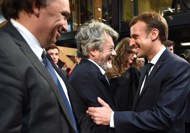 Jean-Louis Borloo et Emmanuel Macron (©FRANCOIS LO PRESTI - POOL - AFP)