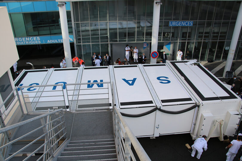 Covid19 un hôpital mobile pour le CHU de Bayonne