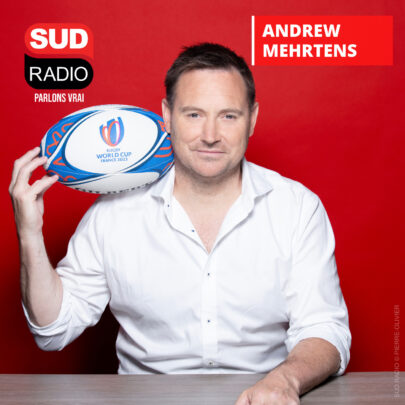 Andrew Mehrtens - Le légendaire Ouvreur des All Blacks consultant- spécialiste international sur Sud Radio, LA Radio du Rugby pendant la RWC 23 !