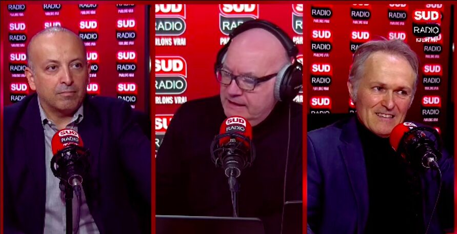 Rafik Smati et Etienne de Rocquigny, invités de Philippe David dans "Bercoff dans tous ses états” sur Sud Radio.