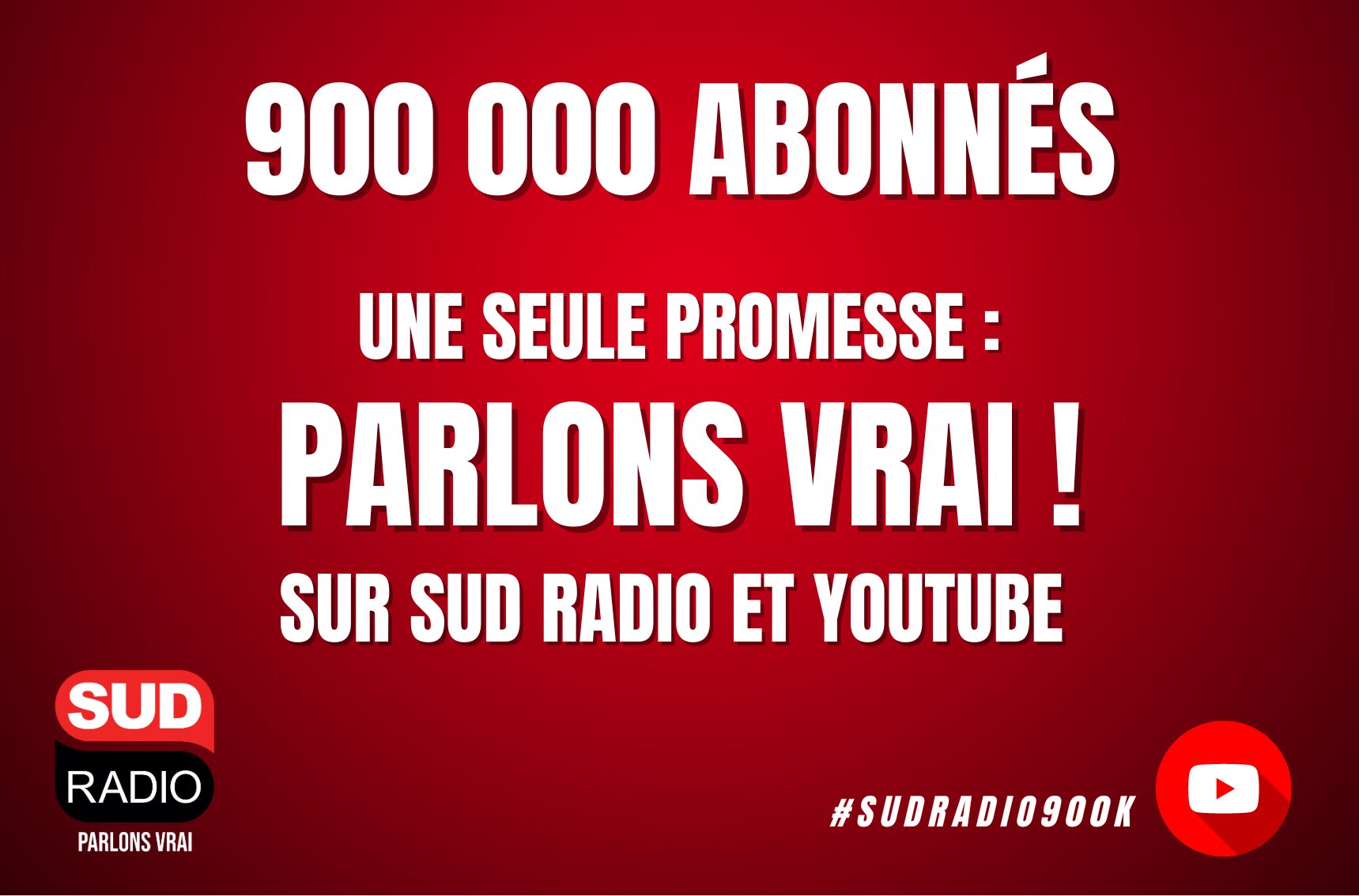 Sud Radio maintient le cap avec plus de 900 000 abonnés sur sa chaîne YouTube !