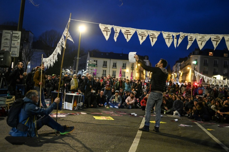 Manifestation contre les megabassines à Nantes, le 25 mars 2024
