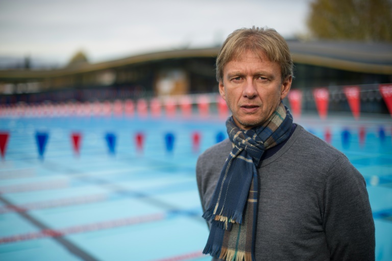 L'entraîneur de natation Lionel Horter à Mulhouse, le 17 novembre 2014 dans le Haut-Rhin