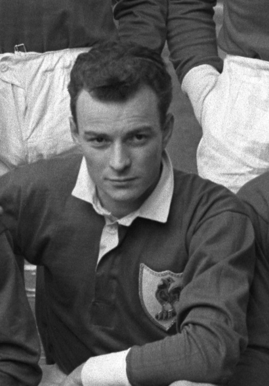 La légende du rugby André Boniface à Paris (cliché daté de janvier 1954)