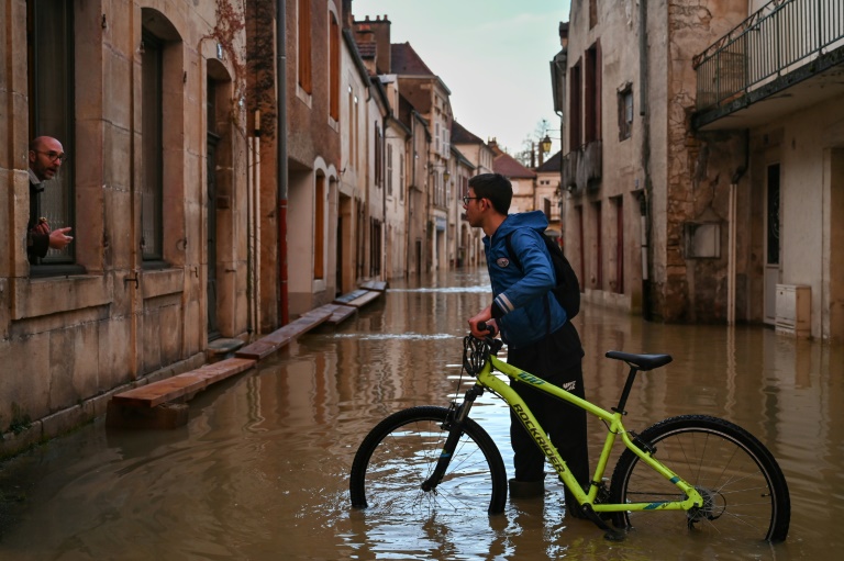 Inondations à Montbard en Bourgogne le 1er avril 2024