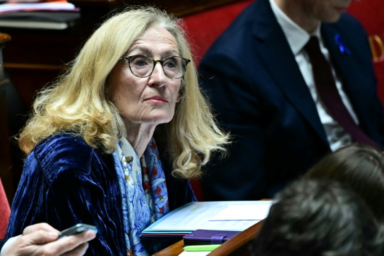 La ministre de l'Education nationale, Nicole Belloubet, à l'Assemblée, le 2 avril 2024 à Paris