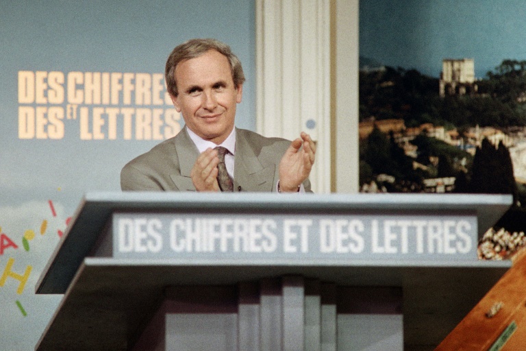L'animateur Patrice Laffont lors d'une émission le 8 février 1989, à Paris