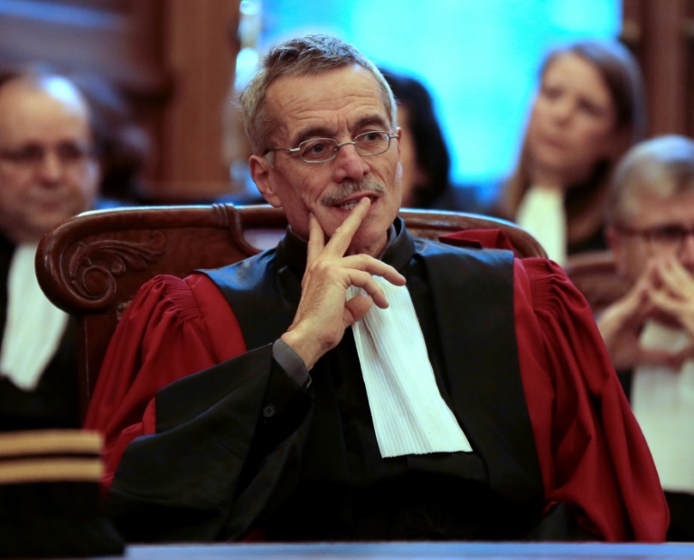 Renaud Van Ruymbeke, alors président adjoint du tribunal de grande instance, assiste à la traditionnelle cérémonie des vœux du Nouvel An au tribunal de Paris, le 14 janvier 2014