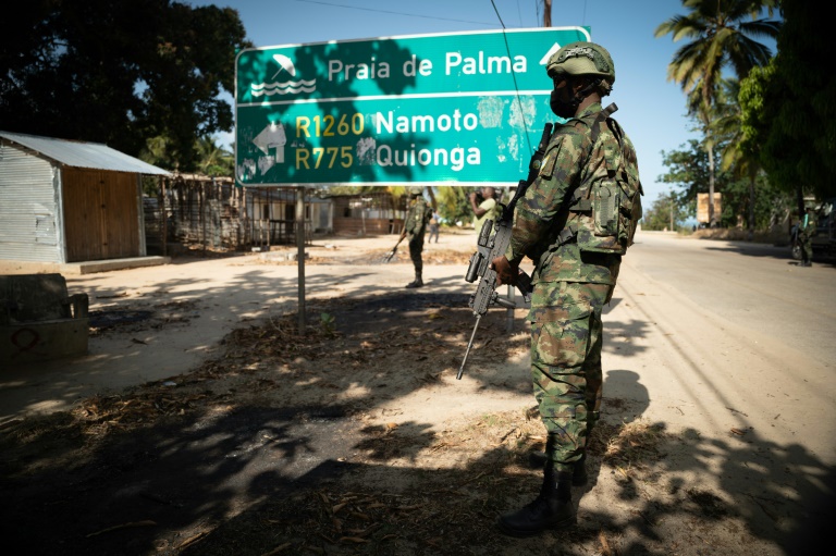 Patrouille militaire près de Palma, au Mozambique, le 22 septembre 2022