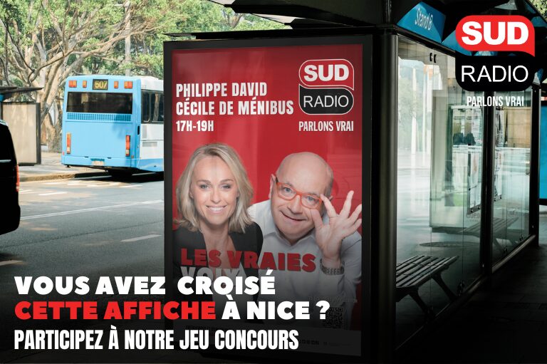 Prenez un selfie avec les affiches Sud Radio dans votre ville et partagez-le sur les réseaux sociaux avec le hashtag #ParlonsVraiÀNice. On compte sur vous ! Votre photo pourrait être mise en avant, et vous contribuerez à faire briller votre ville !