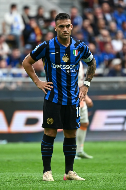 Le capitaine de l'Inter Milan Lautaro Martinez après la défaite contre l'AS Rome (1-0) le 27 avril 2025 à San Siro