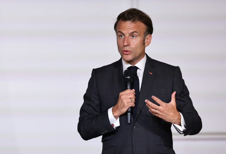 Le président Emmanuel Macron à l'Elysée, le 21 mai 2025 à Paris