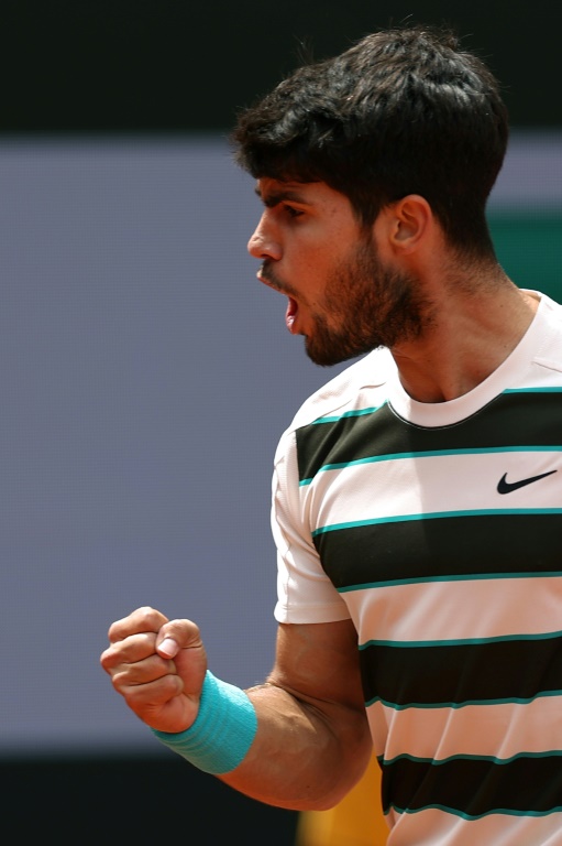 L'Espagnol Carlos Alcaraz à Roland-Garros le 26 mai 2025