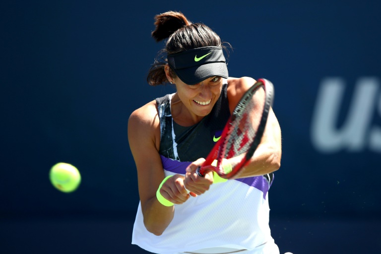 Caroline Garcia lors de son match contre Ons Jabeur à l'US OPen le 26 août 2019 à New-York aux Etats-Unis