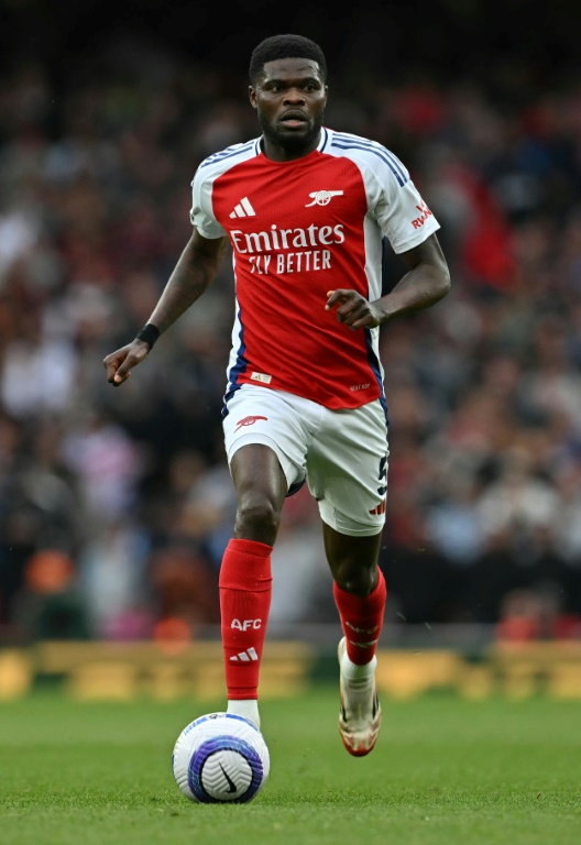 Le Ghanéen Thomas Partey lors de la défaite d'Arsenal contre Bournemouth en Premier League à l'Emirates Stadium (Londres) le 3 mai 2025