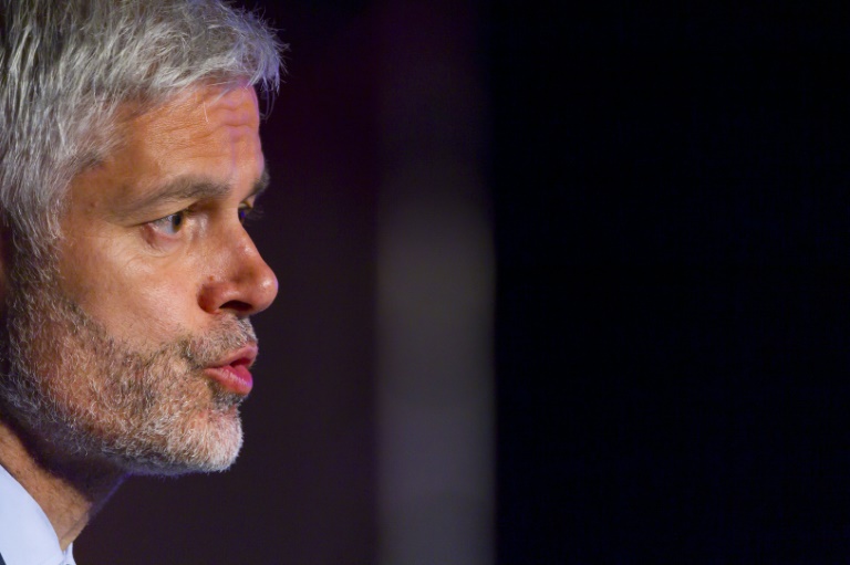 Le patron des députés LR Laurent Wauquiez, le 22 mars 2025, à Epinal, dans les Vosges