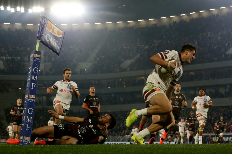 Nicolas Depoortere (UBB) lors du match de Top 14 entre l'Union Bordeaux-Bègles et le Stade Toulousain à Bordeaux le 23 mars 2025
