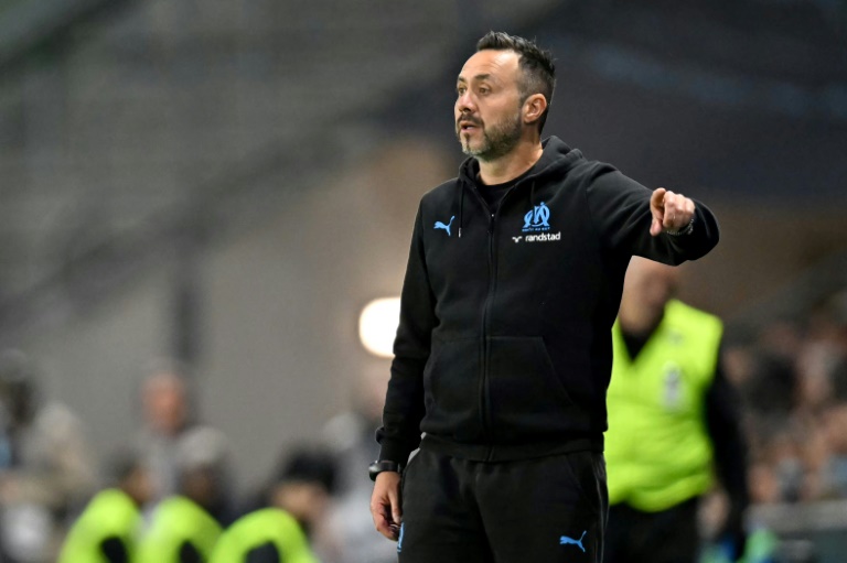 L'entraîneur marseillais Roberto De Zerbi lors du déplacement de son équipe au Havre le 10 mai 2025