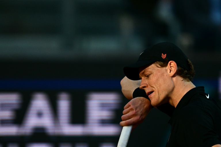L'Italien Jannik Sinner durant la finale du Masters 1000 de Rome perdue face à l'Espagnol Carlos Alcaraz le 18 mai 2025