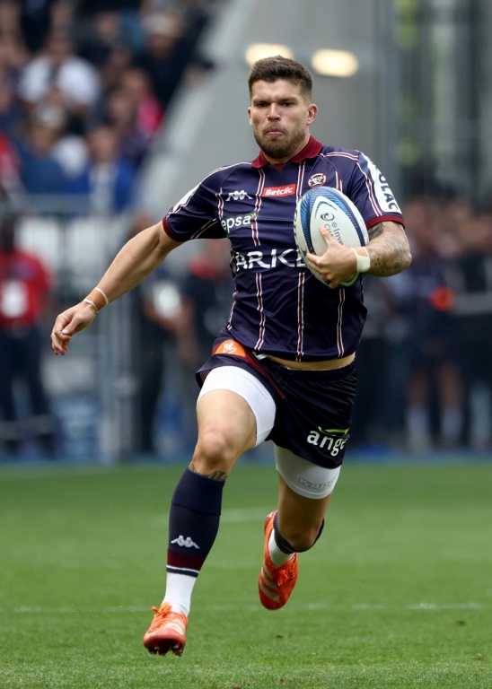 Le joueur de Bordeaux-Bègles Matthieu Jalibert lors de la demi-finale de Champions Cup contre le Stade toulousain au stade Bordeaux Atlantique à Bordeaux le 4 mai 2025.
