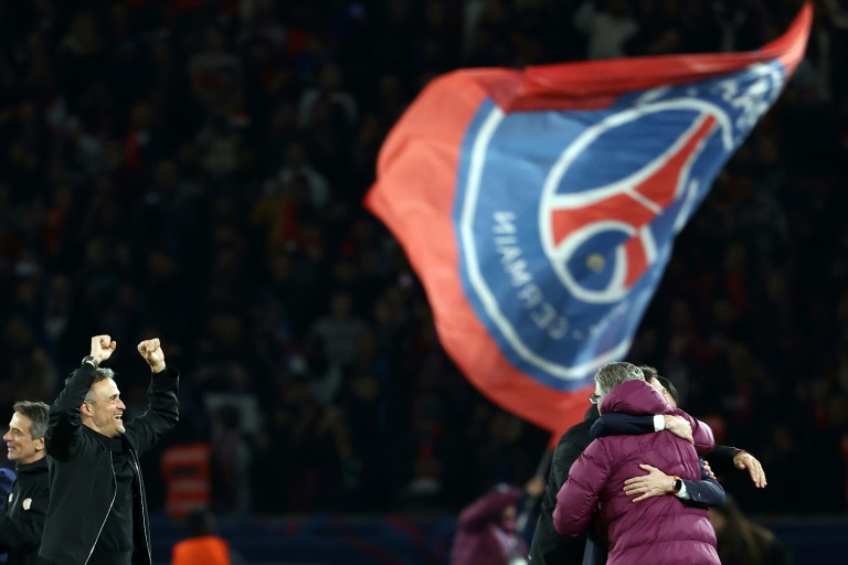 L'entraîneur du PSG Luis Enrique après la qualification pour la finale de la Ligue des Champions, le 7 mai 2025 à Paris