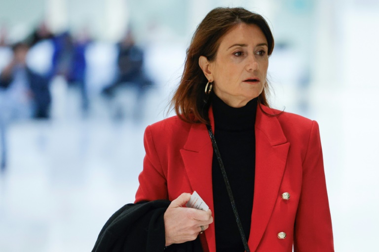 La sénatrice Sandrine Josso, arrivant au tribunal de Paris pour une confrontation avec le sénateur Joël Guerriau, Paris, le 6 novembre 2024
