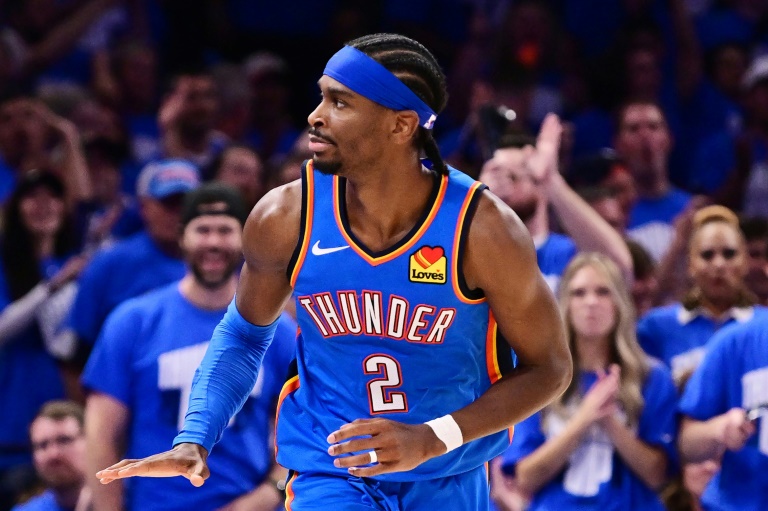 Shai Gilgeous-Alexander, le leader étincelant d'OKC, lors du match 7 de la série contre les Denver Nuggets, le 18 mai 2025 à Oklahoma City