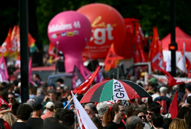 Manifestation à l'occasion de la Journée internationale des travailleurs, le 1er mai 2025 à Nantes