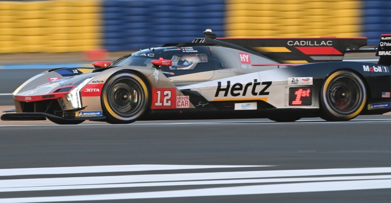 La Cadillac N12 pilotée par le Britannique Alex Lynn qui a décroché la pole position aux 24 heures du Mans le 12 juin 2025