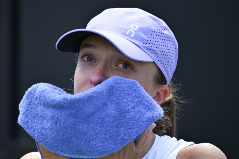 Iga Swiatek en pleurs après sa défaite en finale du tournoi de Bad Homburg contre Jessica Pegula, le 28 juin 2025