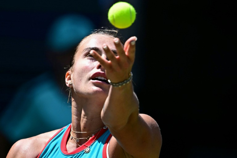 La N.1 mondiale Aryna Sabalenka, au tournoi WTA 500 sur gazon de Berlin, le 21 juin 2025