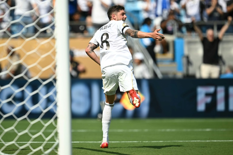 Le milieu uruguayen du Real Madrid Federico Valverde auteur du troisième but contre les Mexicains de Pachuca au Mondial des clubs, le 22 juin 2025 à Charlotte