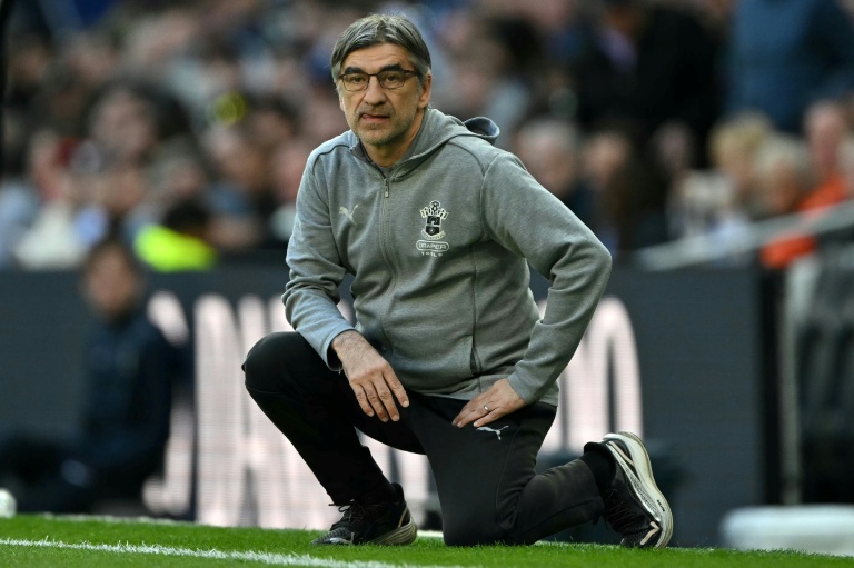 Le nouvel entraîneur de l'Atalanta Ivan Juric, alors aux commandes de Southampton, lors du match de Championnat d'Angleterre contre Tottenham le 6 avril 2025