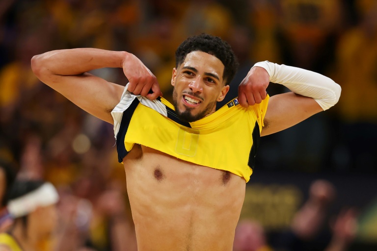 Tyrese Haliburton, des Indiana Pacers, pendant le match contre les New York Knicks en finale de la Conférence Est de la NBA, le 31 mai 2025