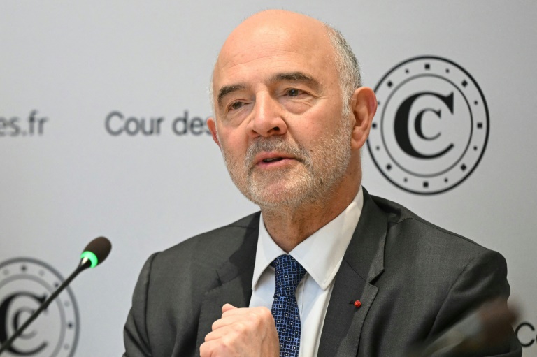 Le premier président de la Cour des comptes Pierre Moscovici, le 8 avril 2025 à Paris