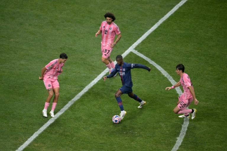L'attaquant français du PSG Ousmane Dembélé lors du huitième de finale du Mondial des clubs entre le Paris-Saint-Germain et l'Inter Miami à Atlanta le 29 juin 2025