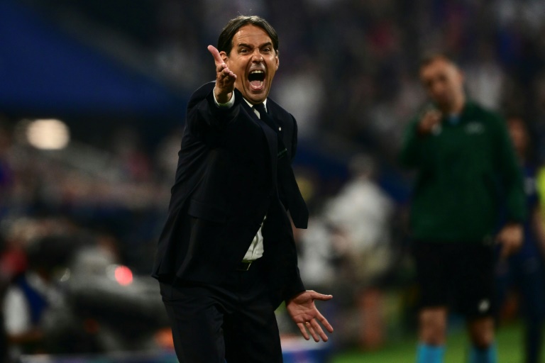 L'entraîneur de l'Inter Milan Simone Inzaghi durant la finale de la Ligue des champions le 31 mai 2025 à Munich
